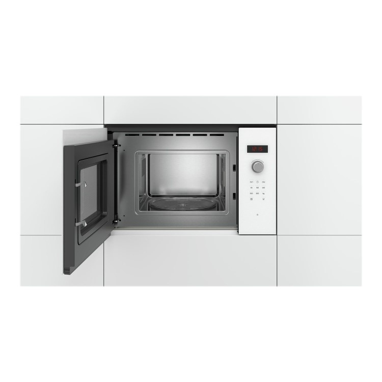 Refurbished Bosch Serie 4 BFL523MW0B Built In 20L 800W Microwave Oven White