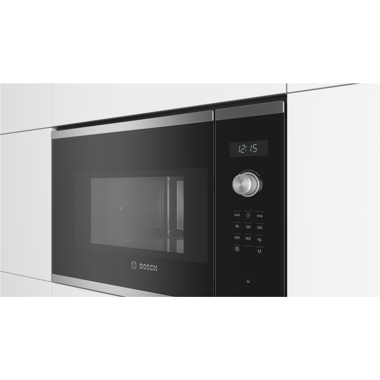 GRADE A2 - Bosch BFL554MS0B Serie 6 900W 25L Built-in Microwave Oven - Stainless Steel