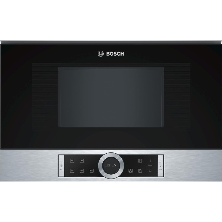 Bosch Series 8 21L 900W Built-in Microwave - Stainless Steel