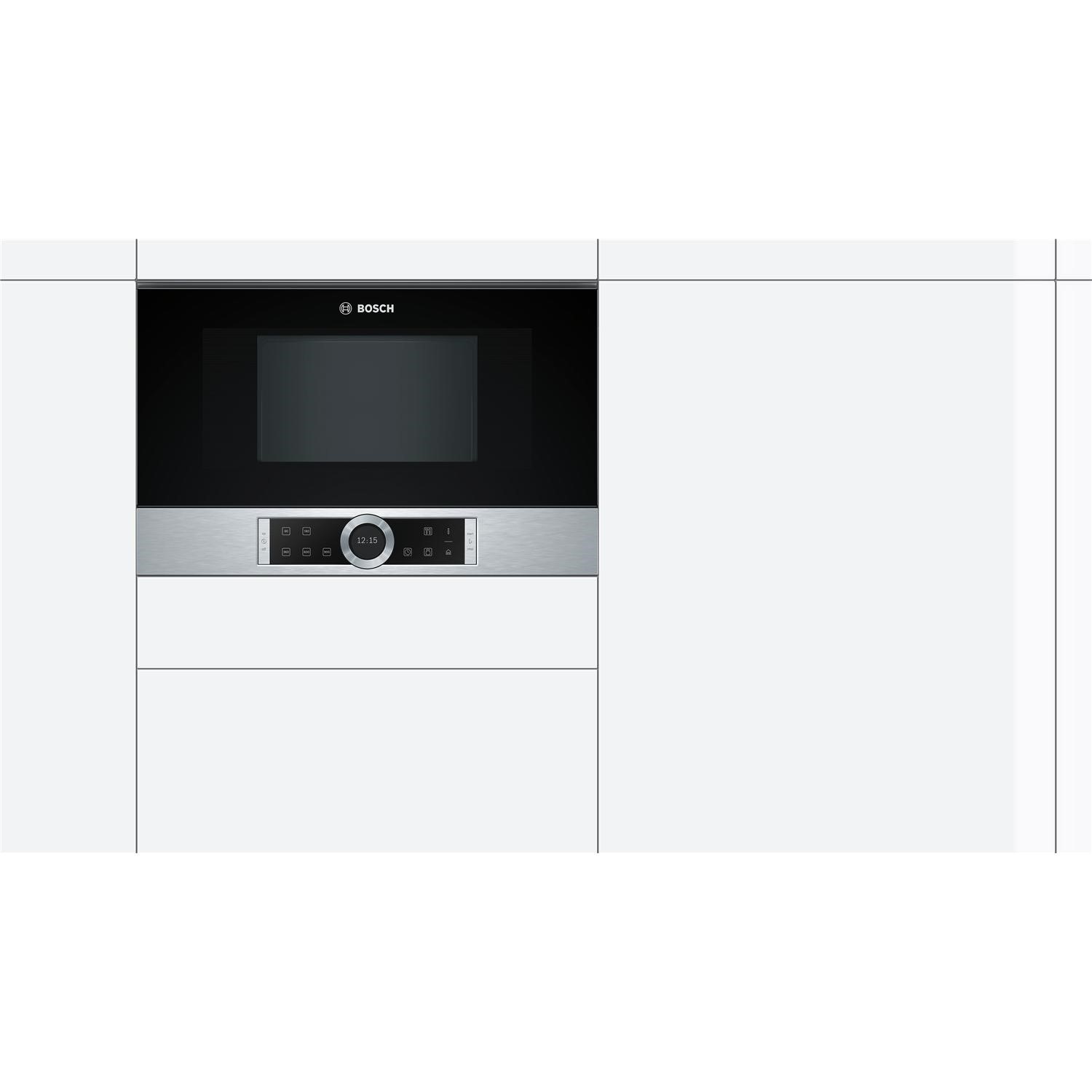 Bosch Serie 8 Microwave Oven BFL634GS1B Integrated Brushed Steel