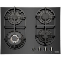 Baumatic BGG64 Four Burner Gas-on-glass Hob With Wok Burner Black