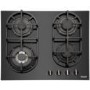Baumatic BGG64 Four Burner Gas-on-glass Hob With Wok Burner Black