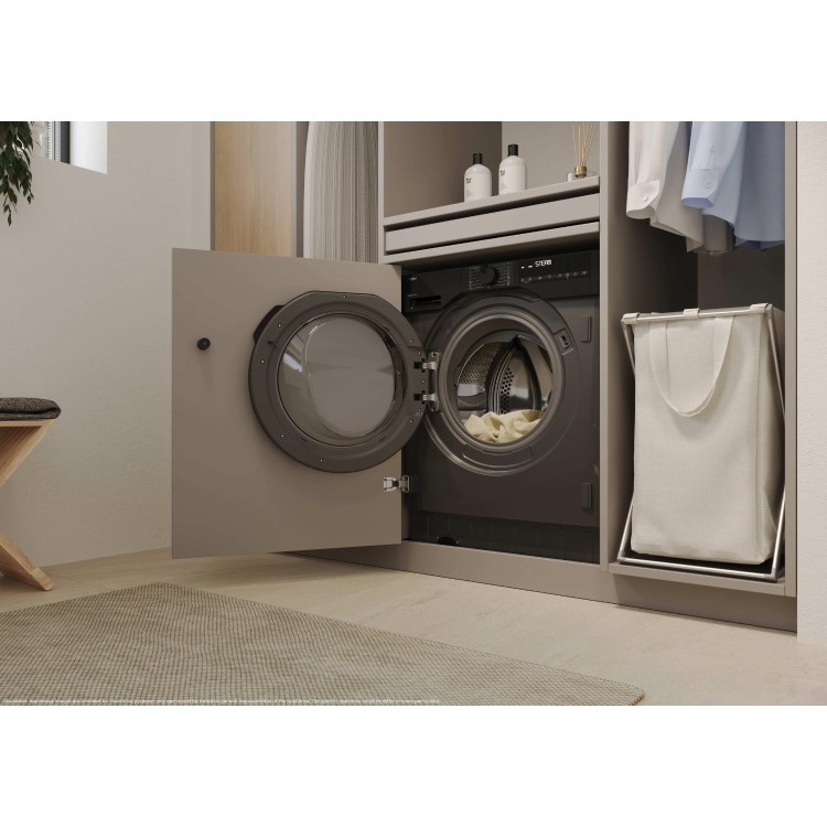 Haier Series 6 9kg 1600rpm Integrated Washing Machine - Graphite