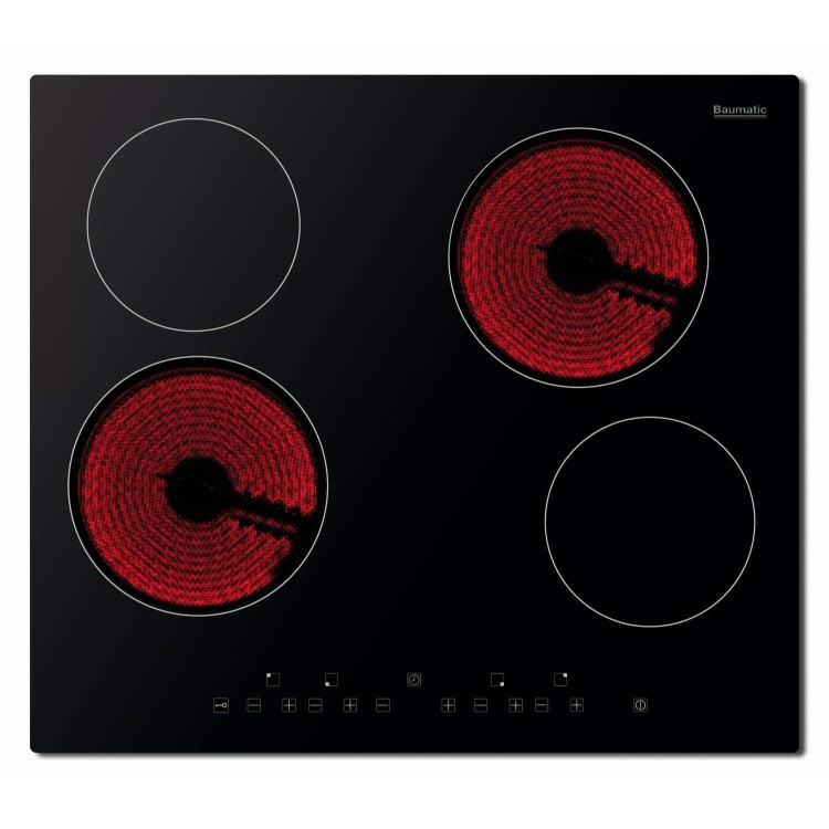 Baumatic BHC605 Touch Control 60cm Wide Ceramic Hob Black