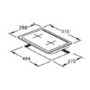 Baumatic BHG300.5SS 29cm Two Burner Domino Gas Hob Stainless Steel