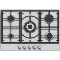 BAUMATIC BHG790SS Black-line 5 Burner 70cm Wide Gas Hob - Stainless Steel