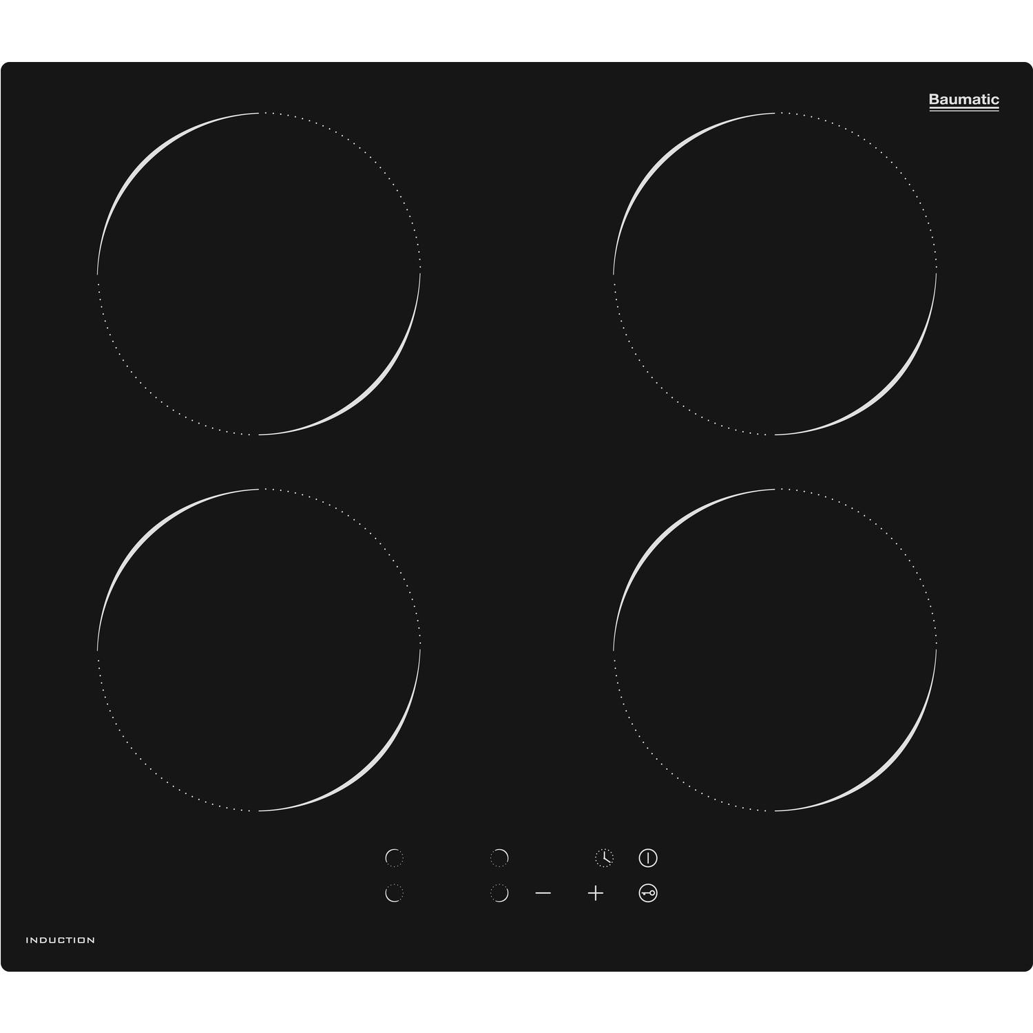 Baumatic Bhi6013 Touch Control Four Zone Induction Hob Black