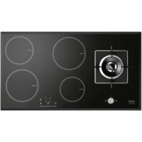 Baumatic BHI909TS.GWK Premium-line 90cm Wide Mixed Fuel Induction Hob With Gas Wok Burner - Black