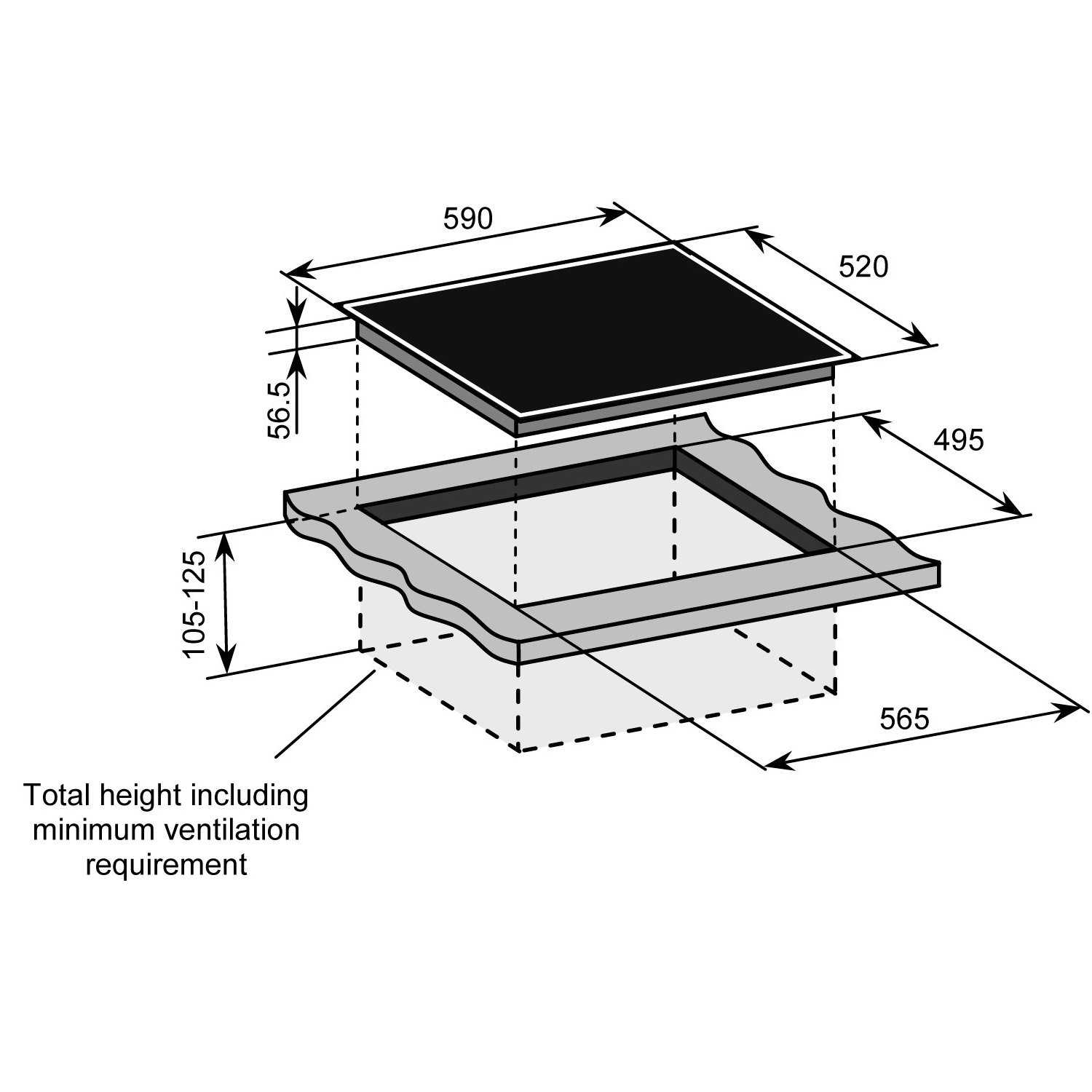 Baumatic BHII6013 Touch Control Four Zone Induction Hob Black