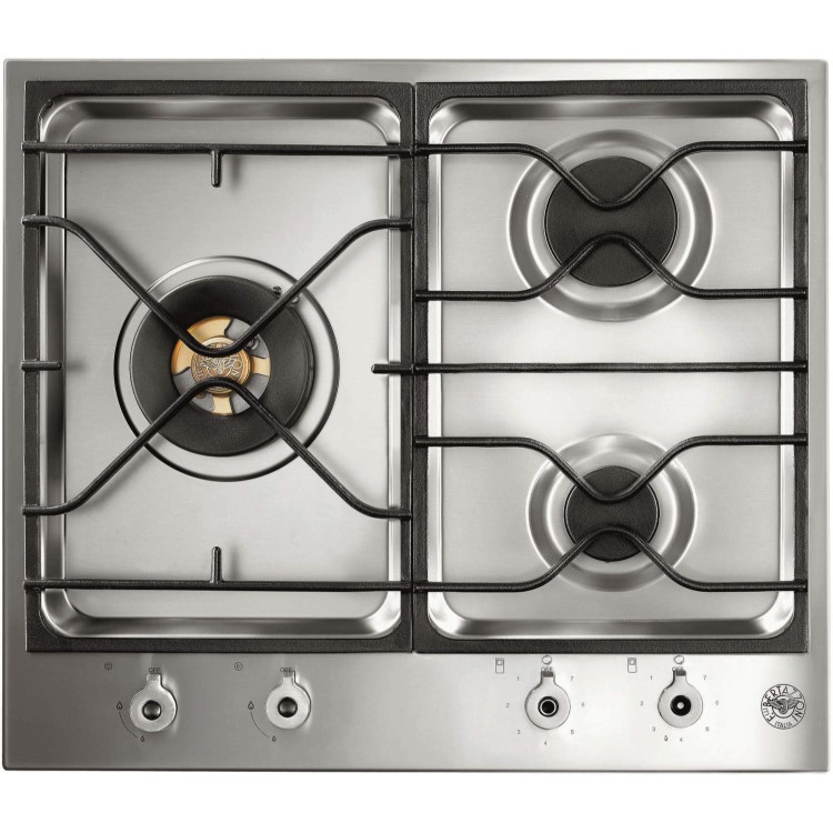 Bertazzoni BHOB-PM60-3-0-X PM60-3-0-X Design 60cm Three Burner Gas Hob Stainless Steel