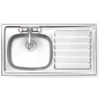 Astracast BI0950SR British Standard Single Bowl Right Hand Drainer Satin Polish Stainless Steel Sink