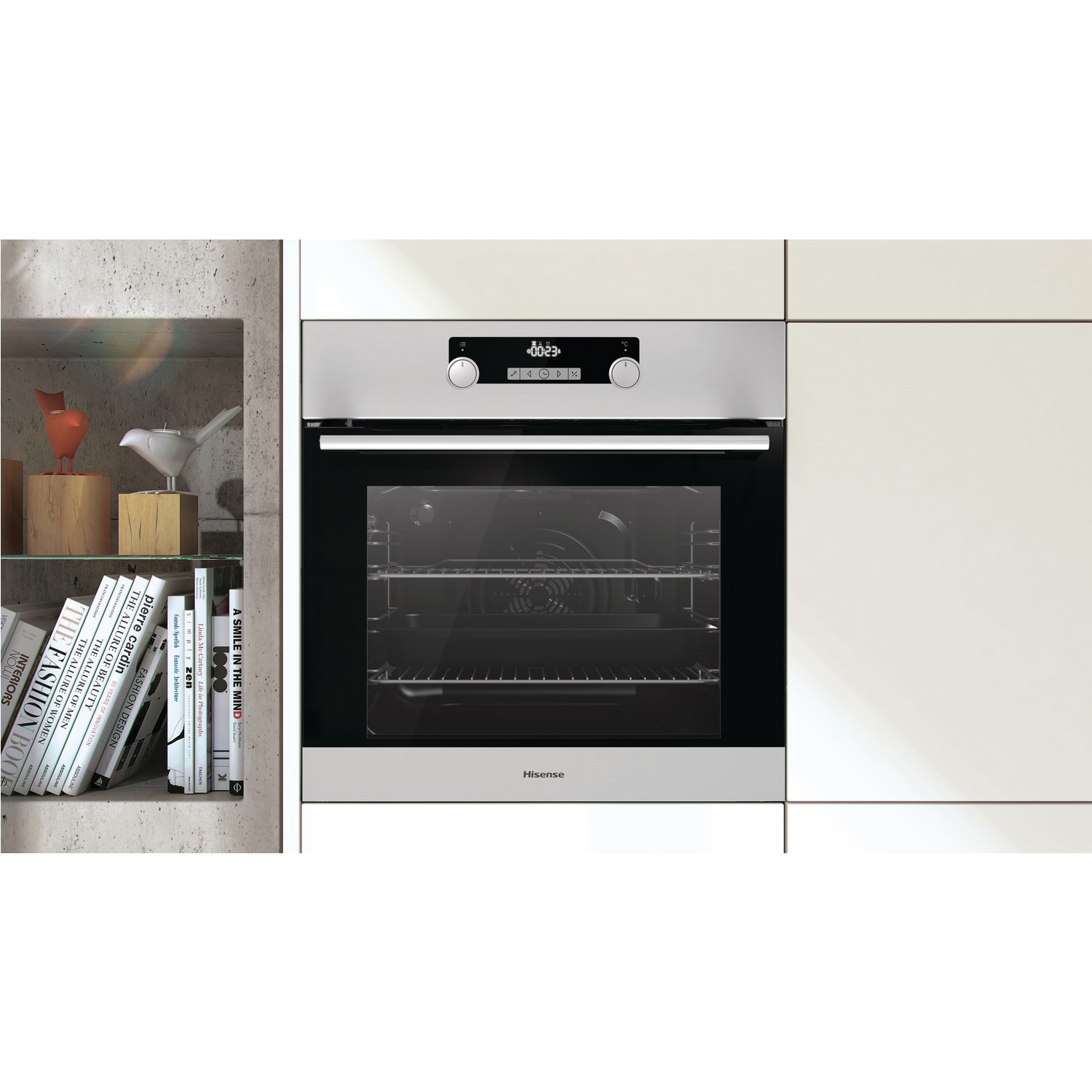 Hisense BI5228PXUK Electric Built in Single Oven With Pyrolytic Cleaning Stainless Steel