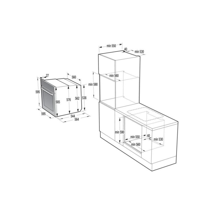 Hisense Hi2 BI622ABPGUK Electric Single Oven - Black