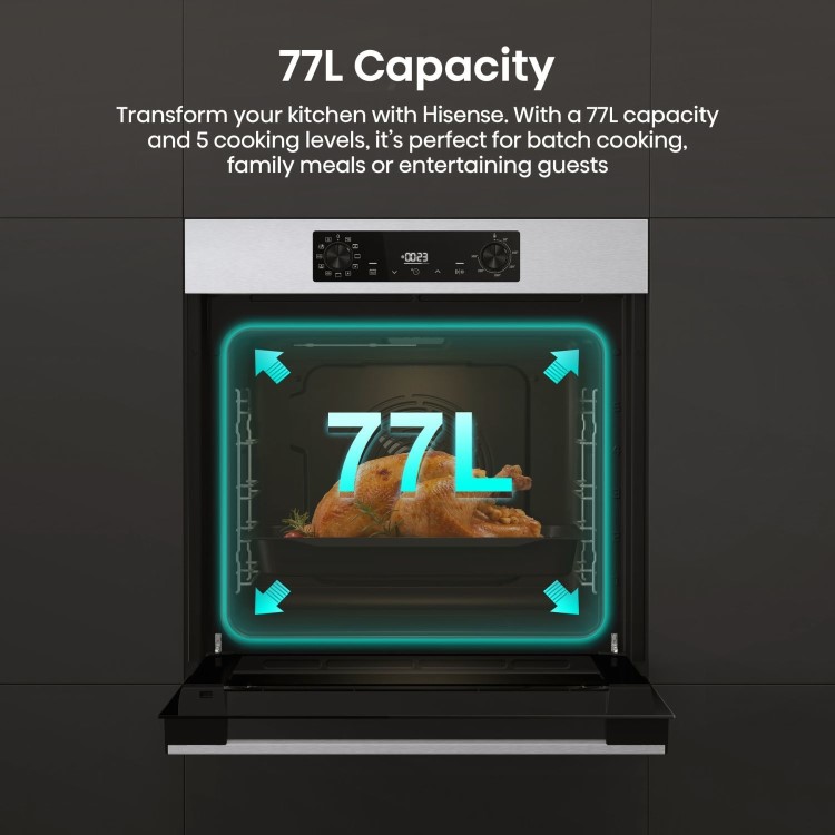 Hisense Hi2 BI622AXPGUK Electric Single Oven - Stainless Steel