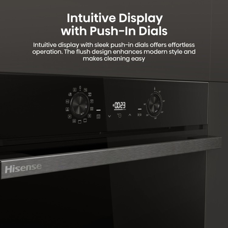 Hisense Hi2 BI626PBUPUK Electric Single Oven with Pyrolytic Cleaning - Black