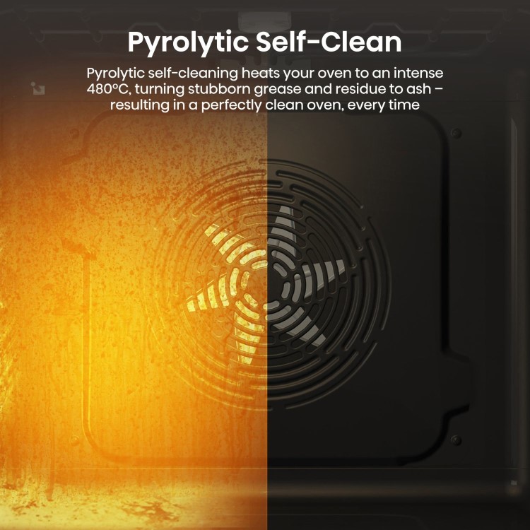 Hisense Hi2 BI626PBUPUK Electric Single Oven with Pyrolytic Cleaning - Black