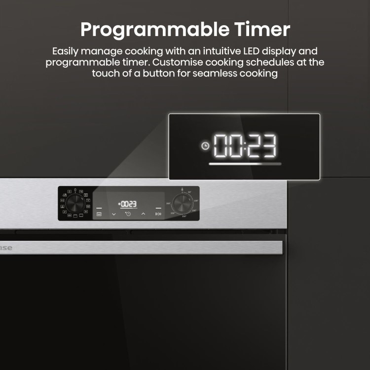 Hisense Hi2 BI626PXUPUK Electric Single Oven with Pyrolytic Cleaning - Stainless Steel