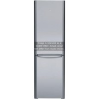 Indesit BIAA134X Static 1.87m Tall Freestanding Fridge Freezer With Stainless Steel Look Doors