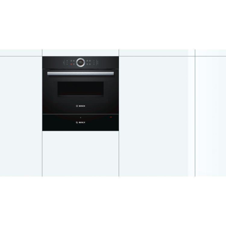 Bosch BIC630NB1B Series 8 14cm High Push-Pull Warming Drawer - Black