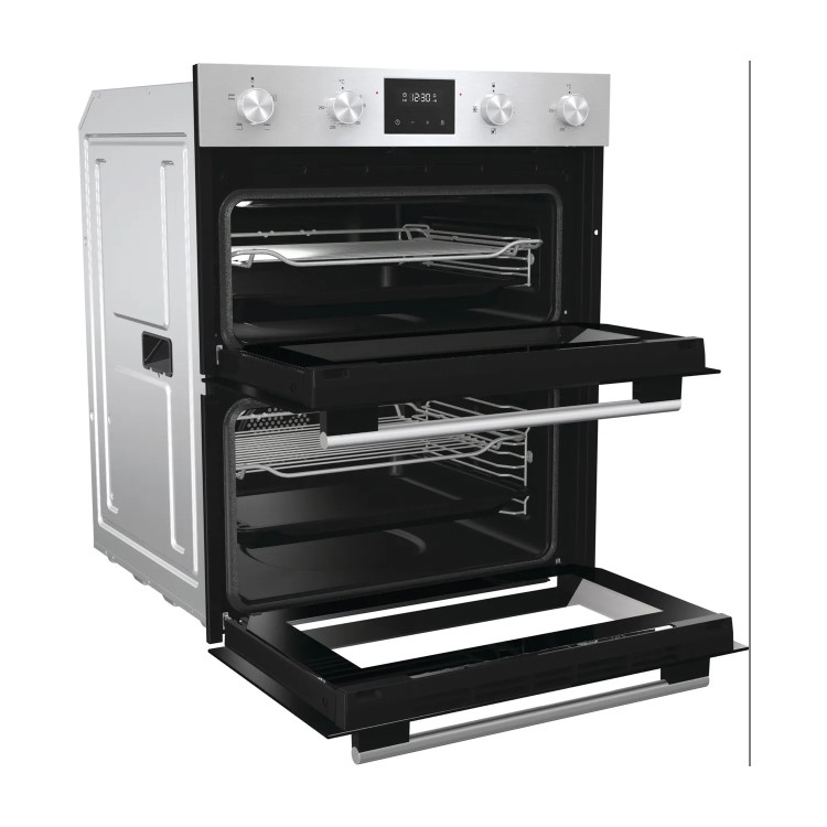 GRADE A3 - Hisense BID75211XUK Electric Built-under Double Oven with Enamel Coating - Stainless Steel