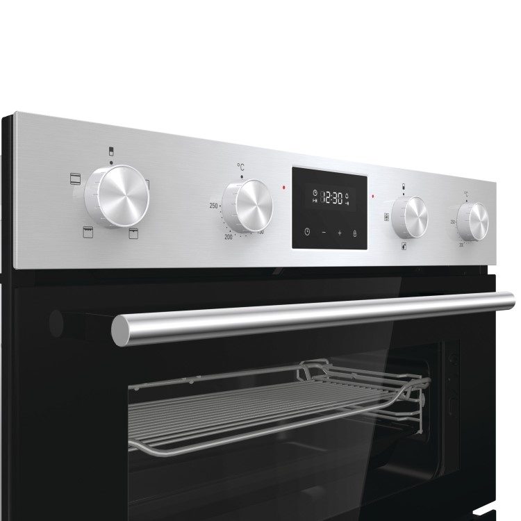 GRADE A3 - Hisense BID75211XUK Electric Built-under Double Oven with Enamel Coating - Stainless Steel