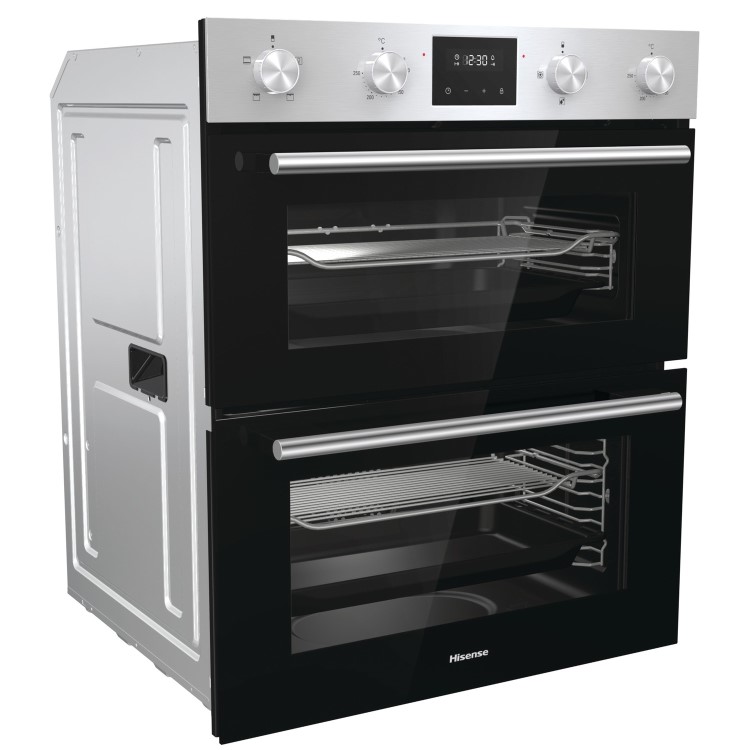 GRADE A3 - Hisense BID75211XUK Electric Built-under Double Oven with Enamel Coating - Stainless Steel