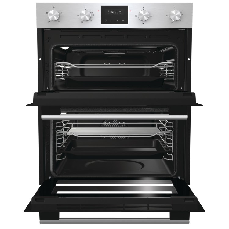 GRADE A3 - Hisense BID75211XUK Electric Built-under Double Oven with Enamel Coating - Stainless Steel