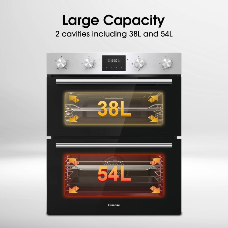 Hisense BID75211XUK Built-Under Electric Double Oven - Stainless Steel