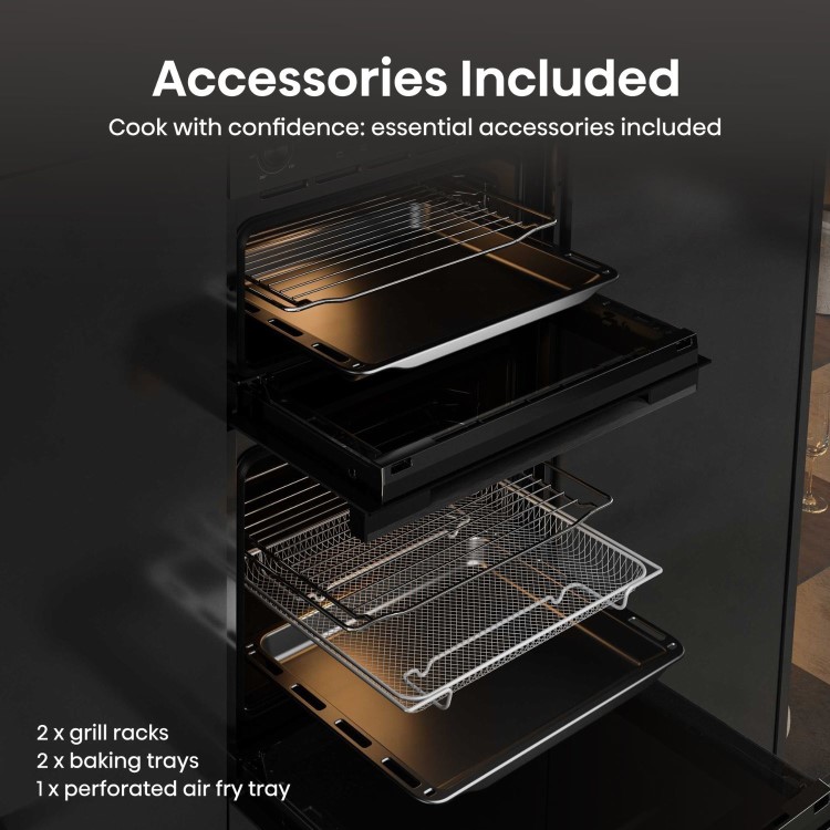 Hisense Hi6 BID914221ADBG Built-In Electric Double Oven - Black