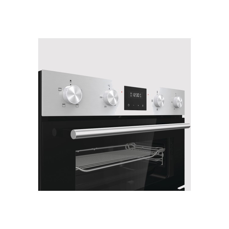 Refurbished Hisense BID99222CXUK 60cm Double Built In Electric Oven Stainless Steel