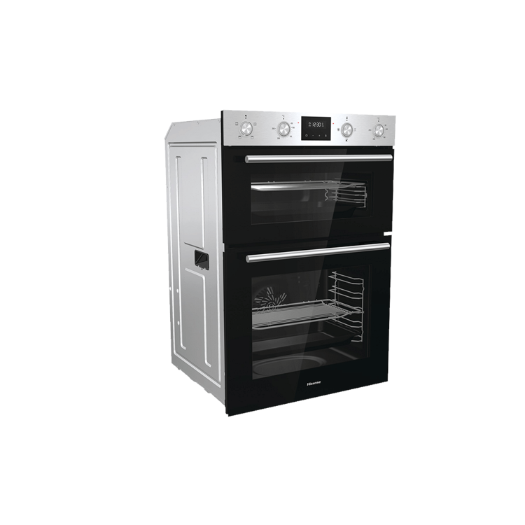 Refurbished Hisense BID99222CXUK 60cm Double Built In Electric Oven Stainless Steel