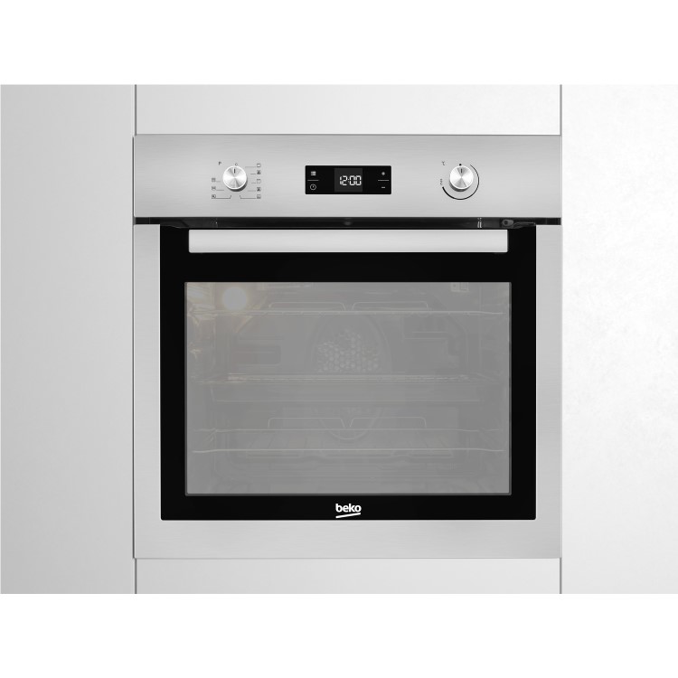 Beko BIE26300XP Multifunction Electric Single Oven With Pyrolytic Cleaning - Stainless Steel