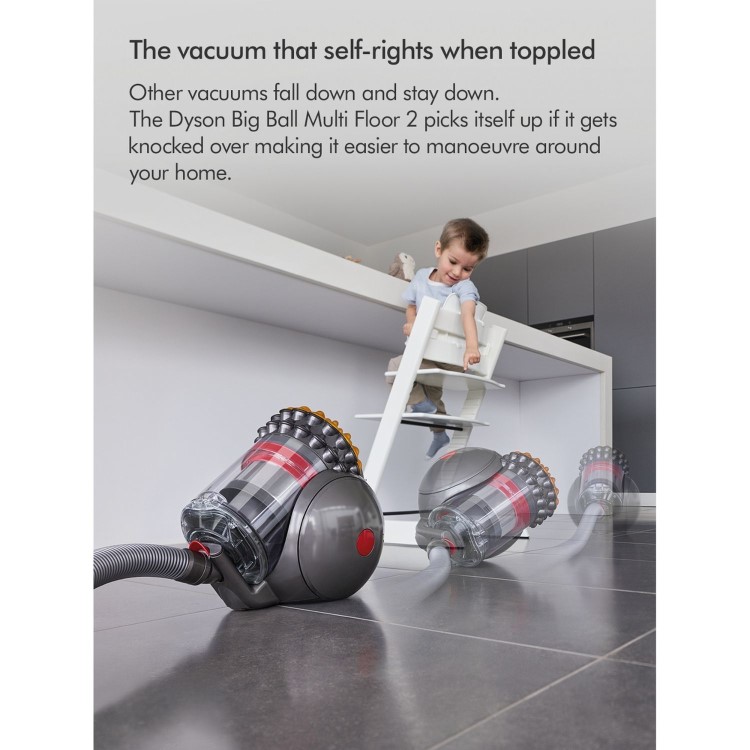 Dyson Big Ball Multi Floor 2 Cylinder Corded Vacuum Cleaner - Iron & Yellow