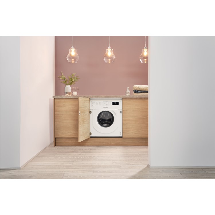 GRADE A2 - Hotpoint BIWDHG7148 7kg Wash 5kg Dry 1400rpm Integrated Washer Dryer - White