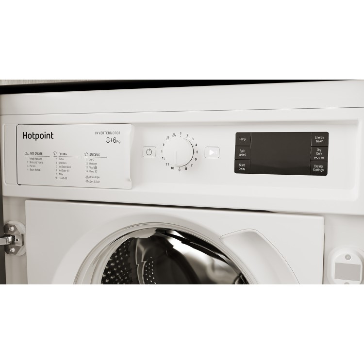 Refurbished Hotpoint BIWDHG861484UK Integrated 8/6KG 1400 Spin Washer Dryer