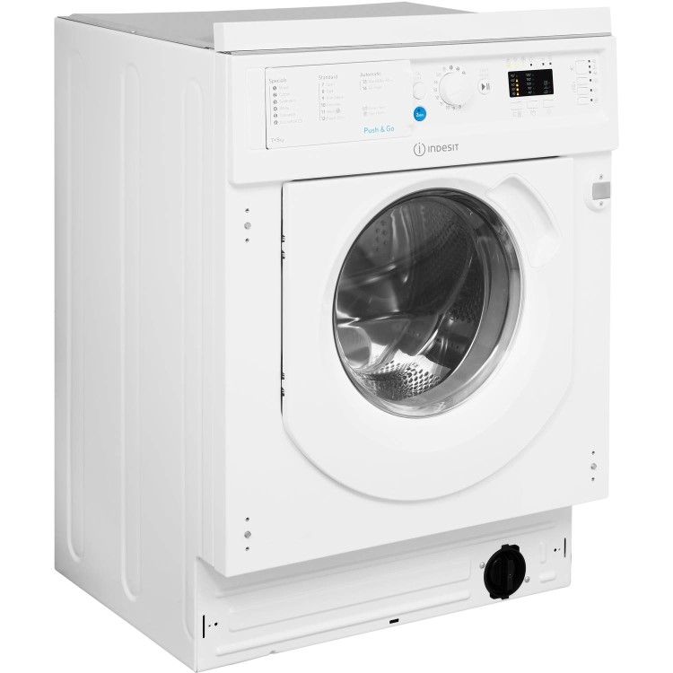 GRADE A1 - Indesit BIWDIL7125 7kg Wash 5kg Dry 1200rpm Integrated Washer Dryer With Push&Go - White
