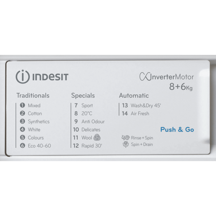 Refurbished Indesit BIWDIL861284 Integrated 8/6KG Washer Dryer With Quiet Inverter Motor