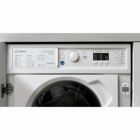 Refurbished Indesit BIWDIL861284 Integrated 8/6KG Washer Dryer With Quiet Inverter Motor