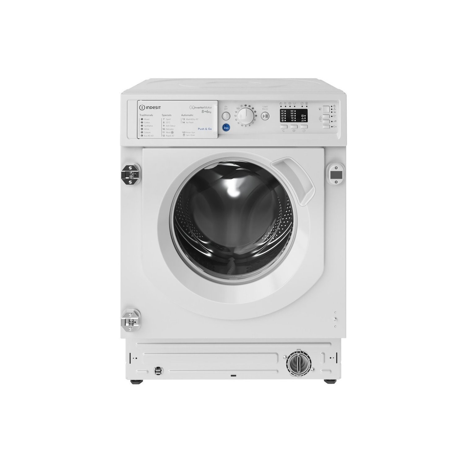 Indesit BIWDIL861485UK Push&Go 8kg Wash 6kg Dry 1400rpm Integrated Washer Dryer - White