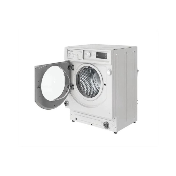 Refurbished Hotpoint Anti-stain BIWMHG81485UKN Integrated 8KG 1400 Spin Washing Machine White