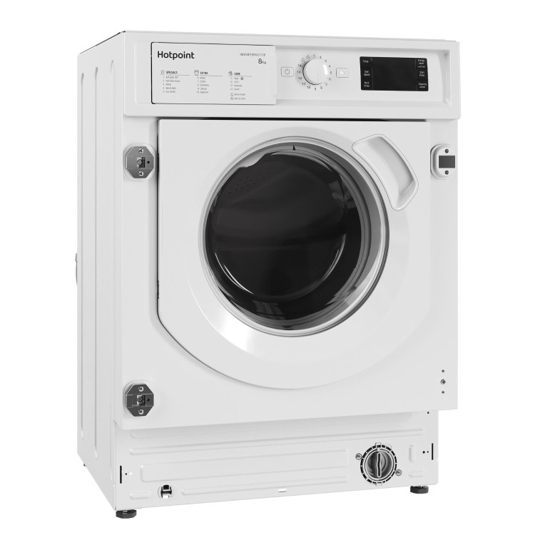 GRADE A2 - Hotpoint Anti-stain 8kg 1400rpm Integrated Washing Machine - White