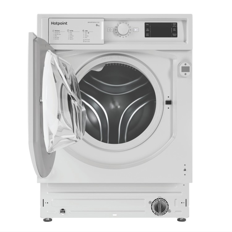 GRADE A2 - Hotpoint Anti-stain 8kg 1400rpm Integrated Washing Machine - White