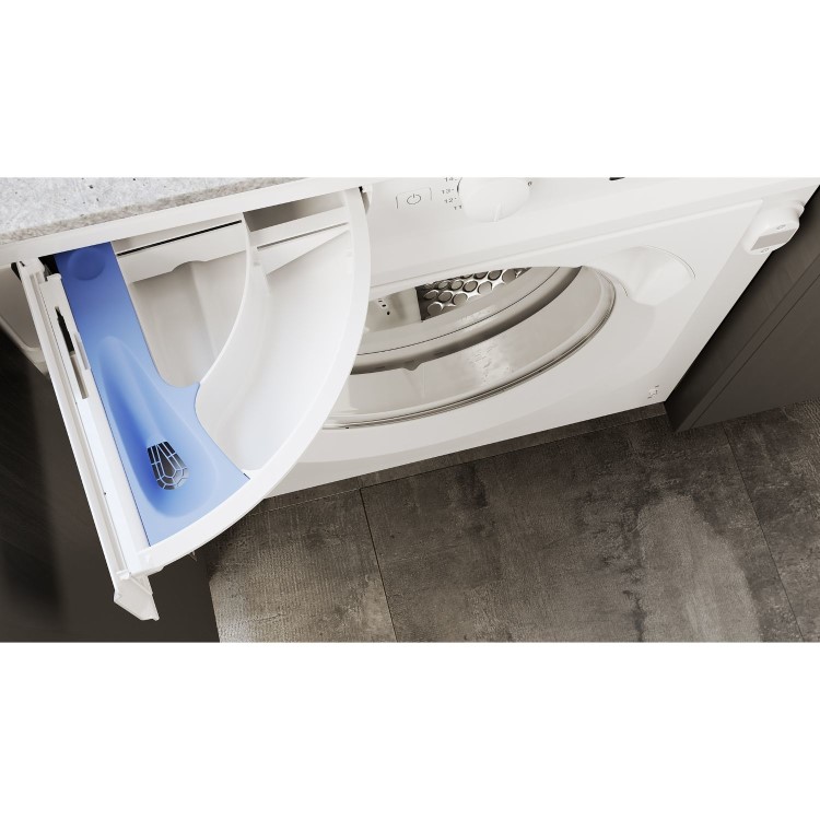 GRADE A2 - Hotpoint Anti-stain 8kg 1400rpm Integrated Washing Machine - White