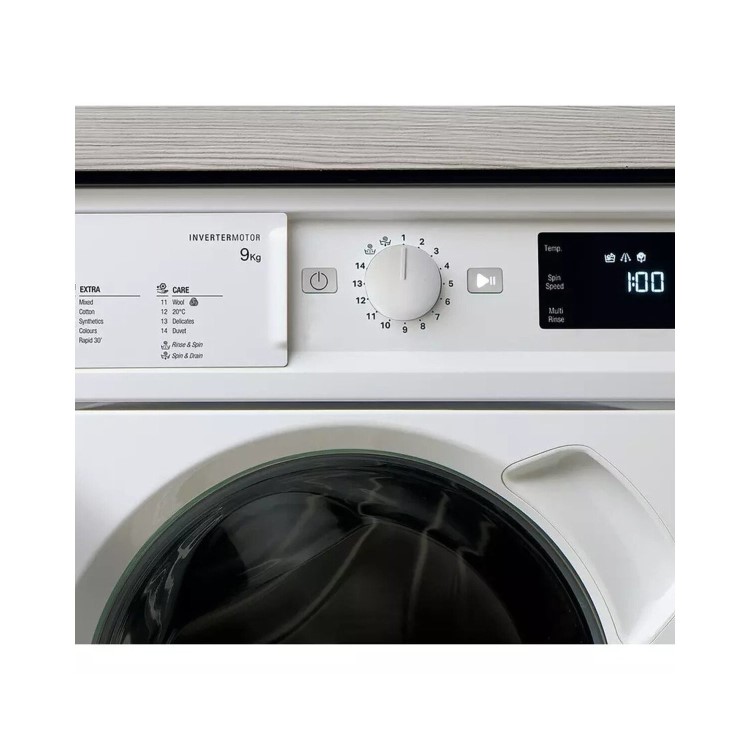Refurbished Hotpoint BIWMHG91485UK Integrated 9KG 1400 Spin Washing Machine White