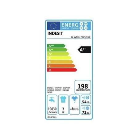 GRADE A2 - Indesit BIWMIL71252 7kg 1200rpm Integrated Washing Machine