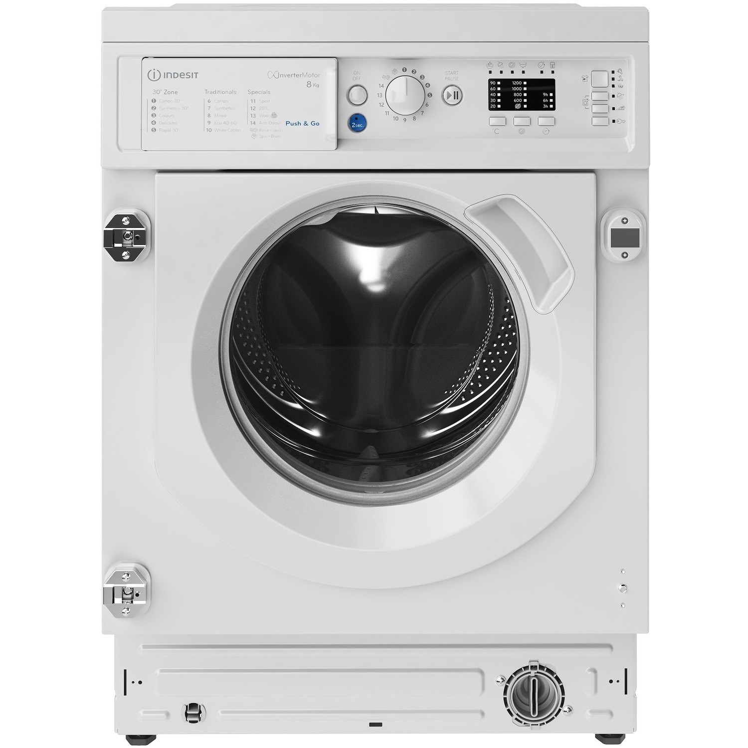 Indesit 8kg 1200rpm Integrated Washing Machine - White