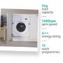 Refurbished Indesit Push&Go BIWMIL91484UK Integrated 9KG 1400 Spin Washing Machine