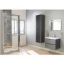 Black Wall Hung Bathroom Vanity Unit & Basin - W600 x H500mm - Oakland