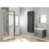 Black Wall Hung Bathroom Vanity Unit &amp; Basin - W900 x H500mm - Oakland