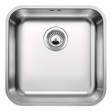Single Bowl Chrome Stainless Steel Kitchen Sink - Blanco Blancosupra 400-U
